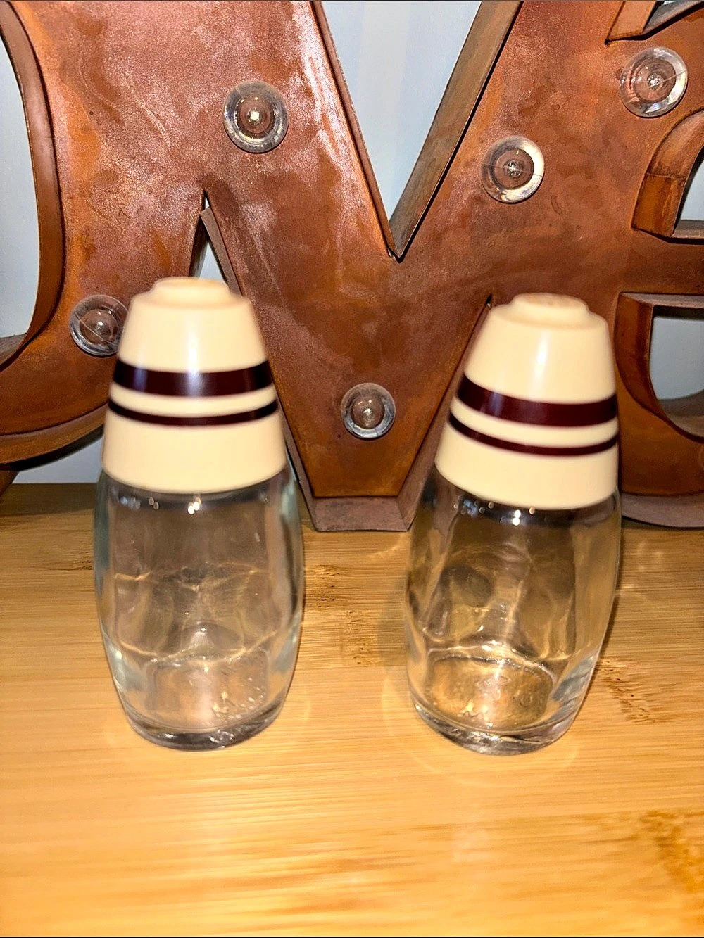 Vintage Gemco Glass Salt and Pepper Shakers Set Mid Century Modern